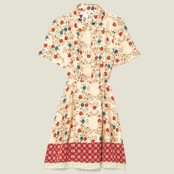 Sandro Ayeon Open-back Floral Silk Dress - Picture 3 of 10